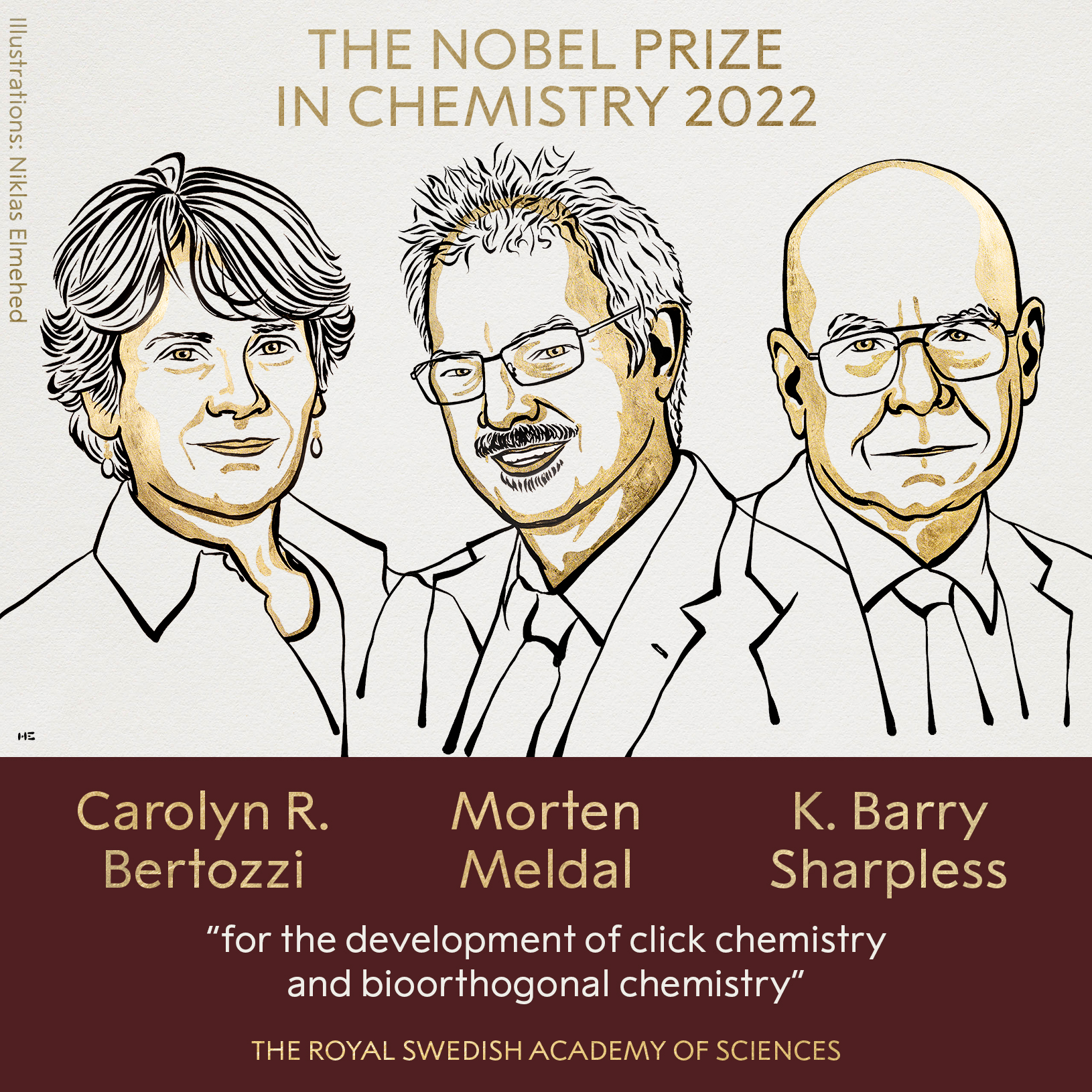 2022年诺贝尔化学奖揭晓！3位科学家分享2022诺贝尔化学奖