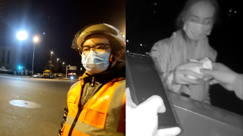 暖新闻 | 一张跑腿小哥和交警共同完成的订单