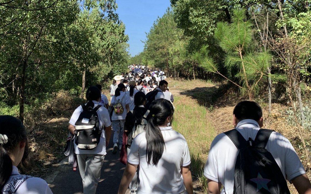 停课一天带学生“毅行”15公里的校长上热搜 网友：勾起许多回忆