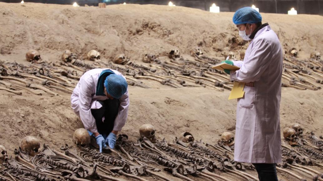 科研人员通过技术手段保存万人坑侵华罪证