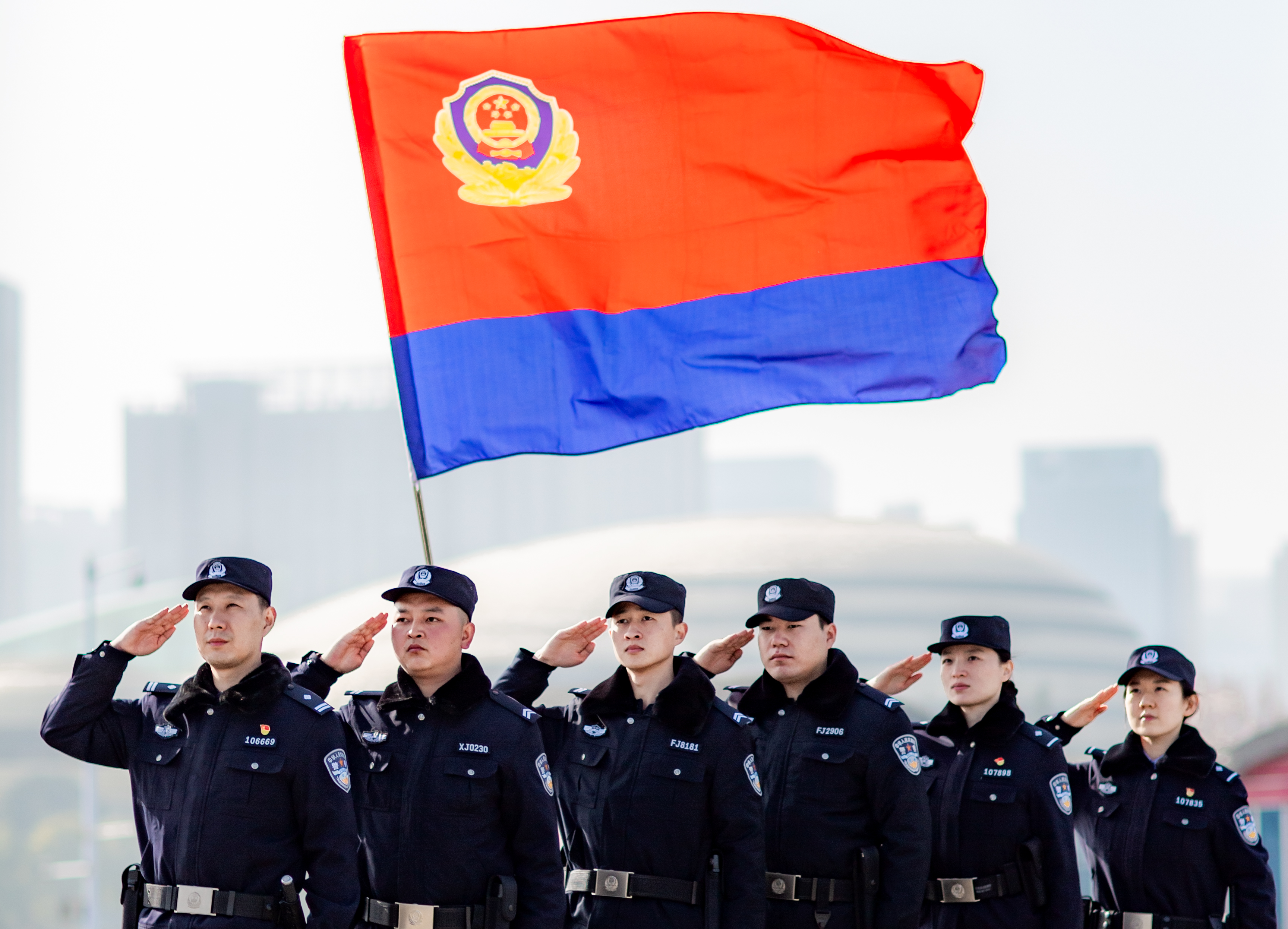 中国人民警察旗帜图片图片
