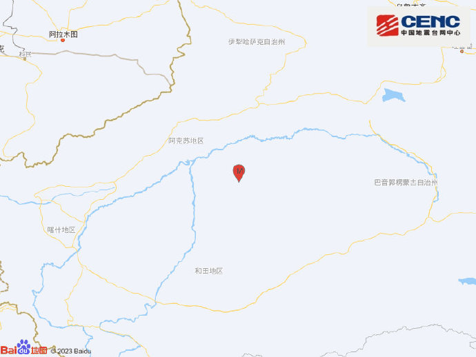 新疆阿克苏地区沙雅县发生6.1级地震