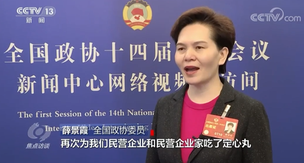 【央視焦點訪談關(guān)注住豫全國政協(xié)委員】薛景霞：深受鼓舞倍感振奮 民營企業(yè)充滿信心