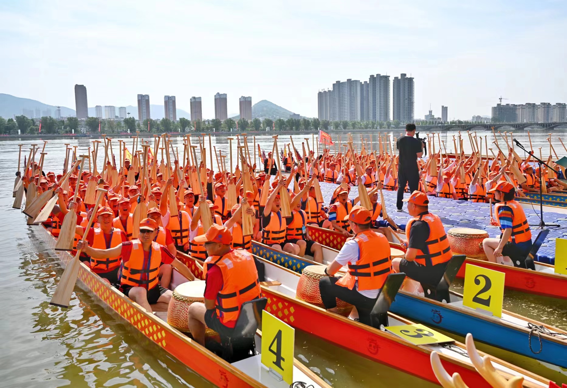 精彩出粽闹端午赛龙舟中华轩辕龙舟大赛淅川站鹳河开赛