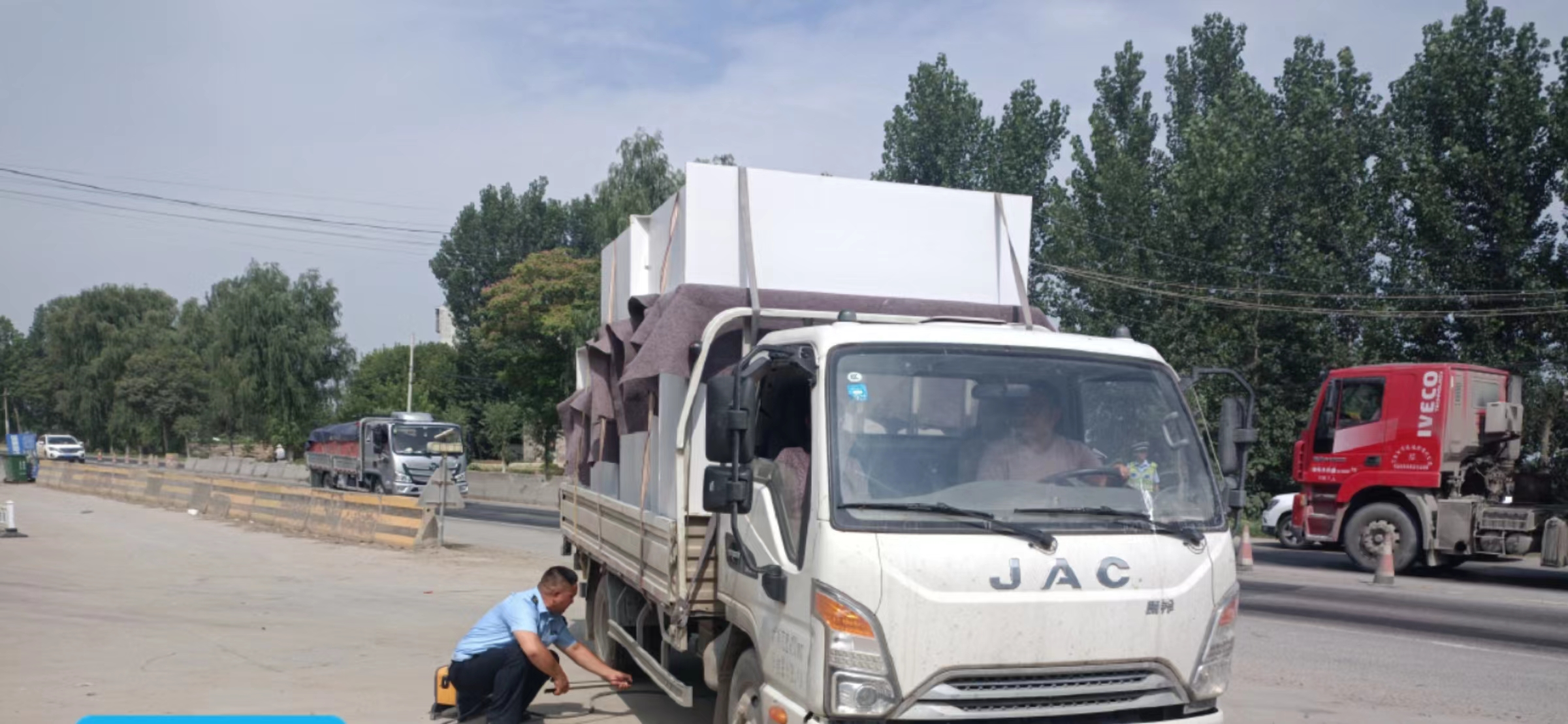 通许县开展柴油货车检测工作