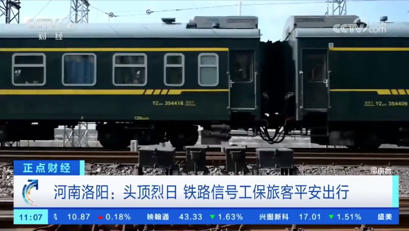 【央視關(guān)注河南洛陽】頭頂烈日 鐵路信號(hào)工保旅客平安出行