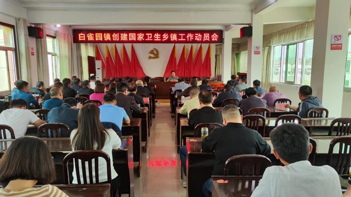 光山县白雀园镇创建卫生乡镇共享美丽家园