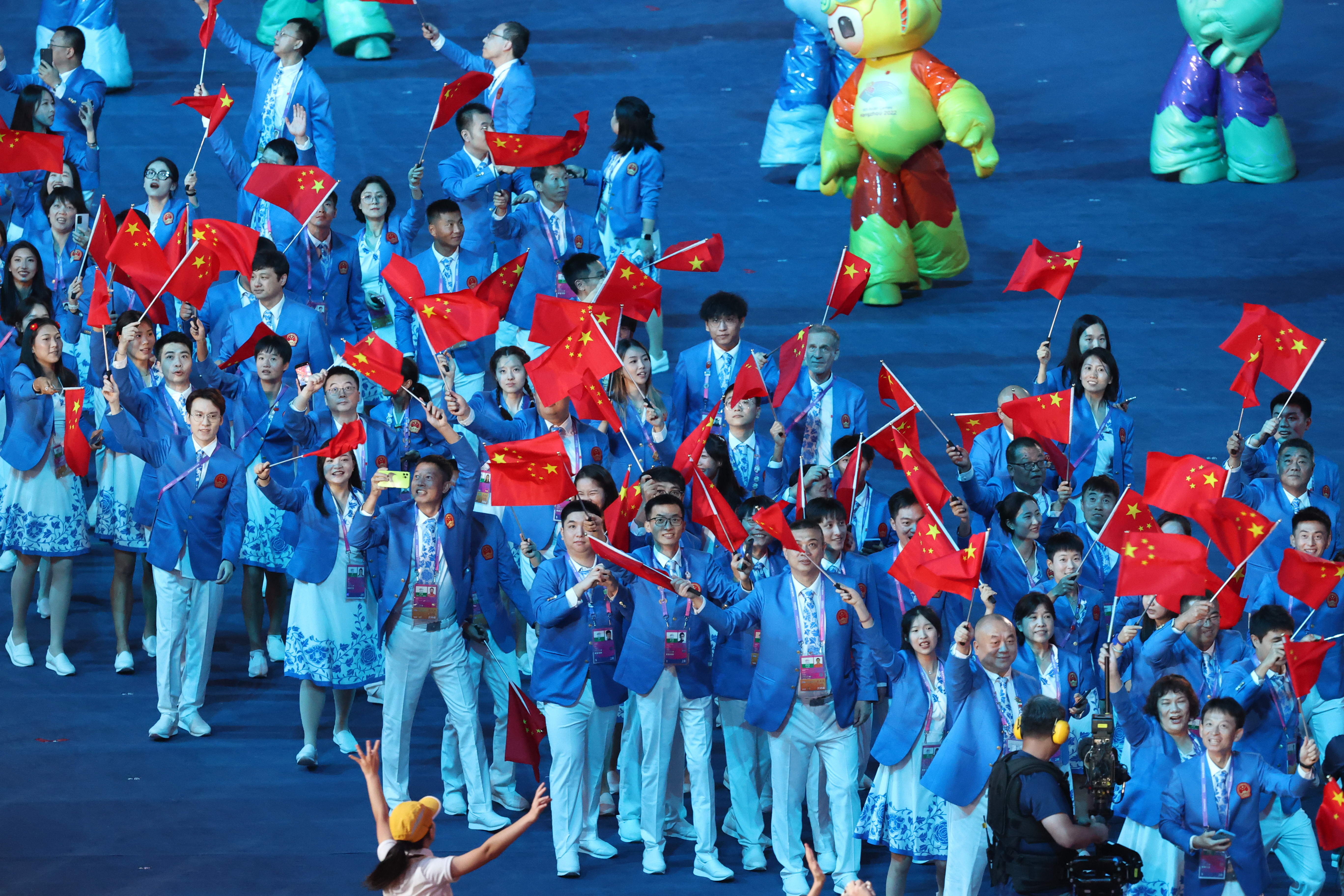 大象闯亚运丨中国体育代表团出场图集