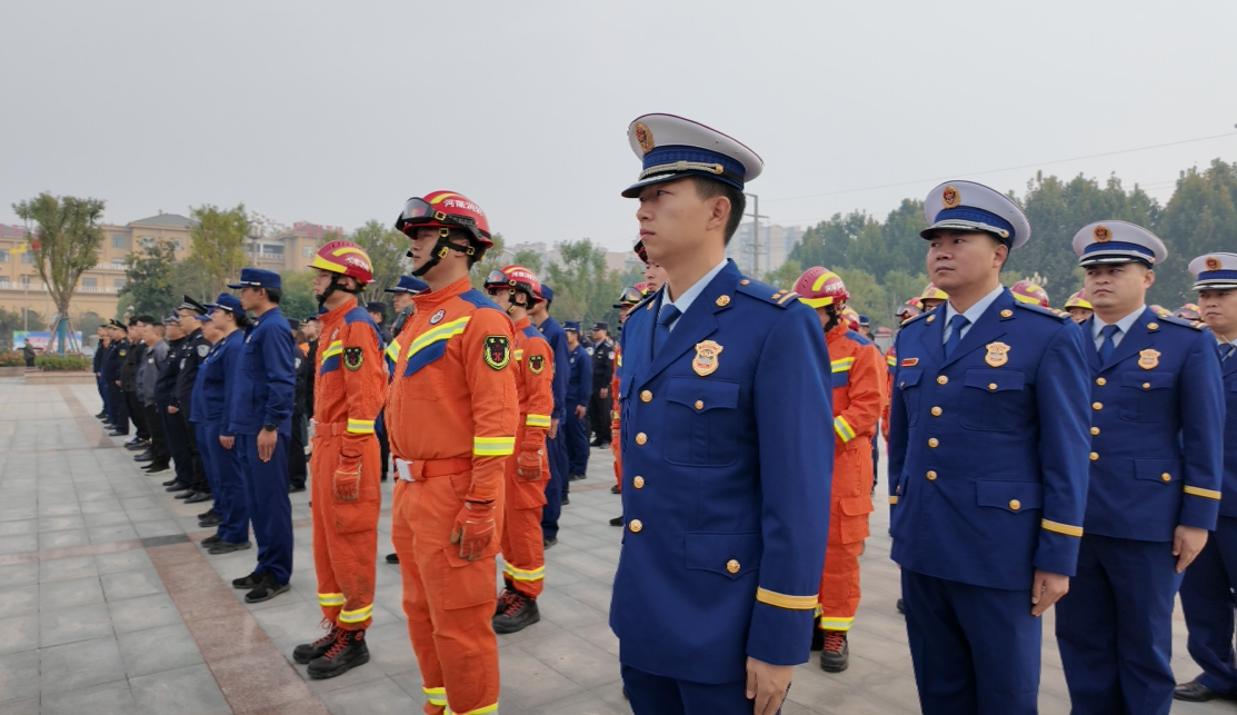 开封尉氏县举行2023年119消防宣传月启动仪式