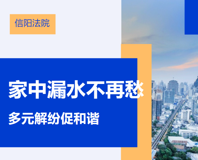 信阳中院法官彭晨：家中漏水不再愁 多元解纷促和谐