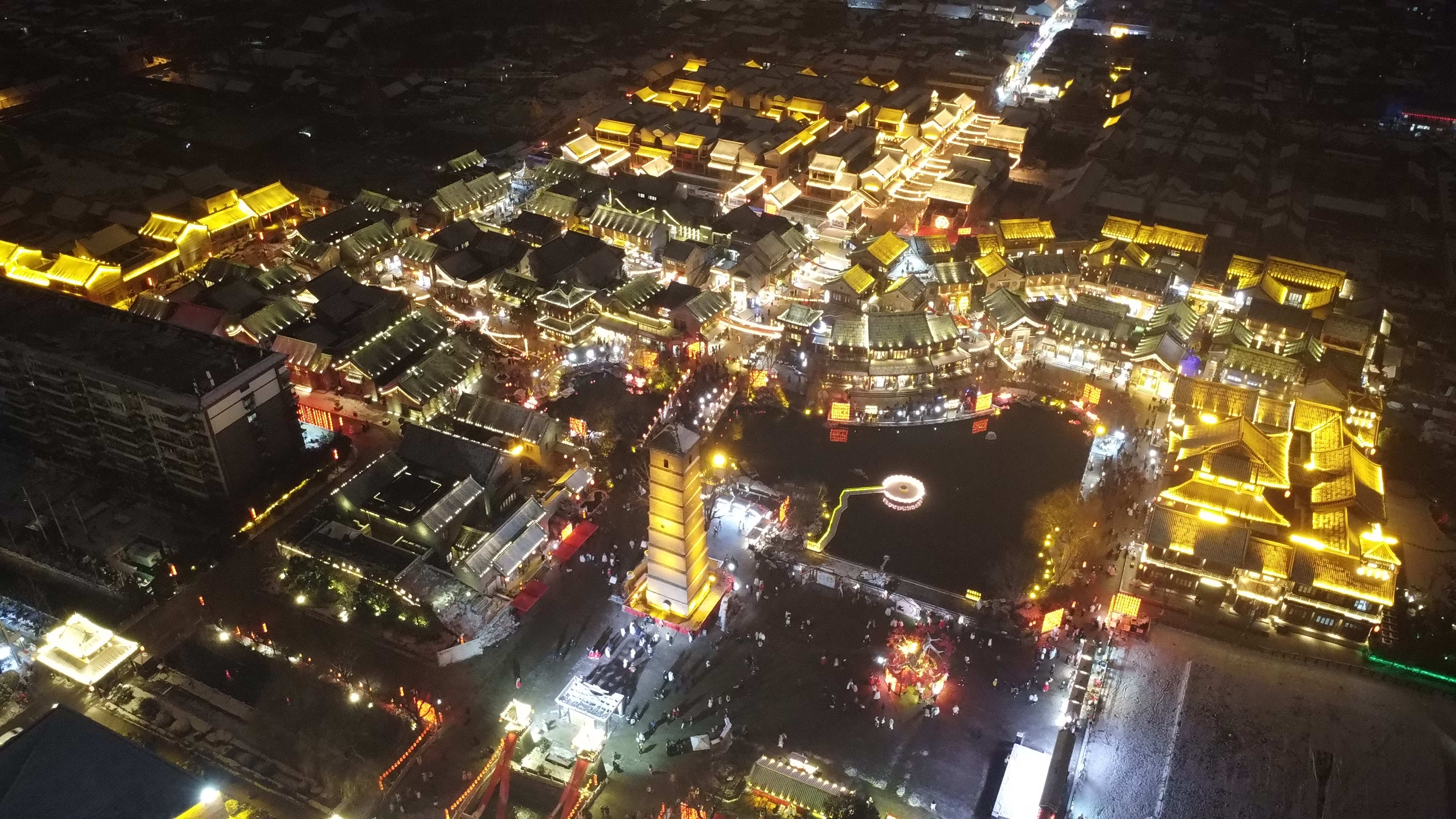 洛邑古城一期续建亮灯!-大象网