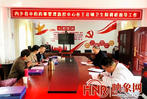 内乡县中药药事质量管理控制中心对王店镇卫生院进行督导检查