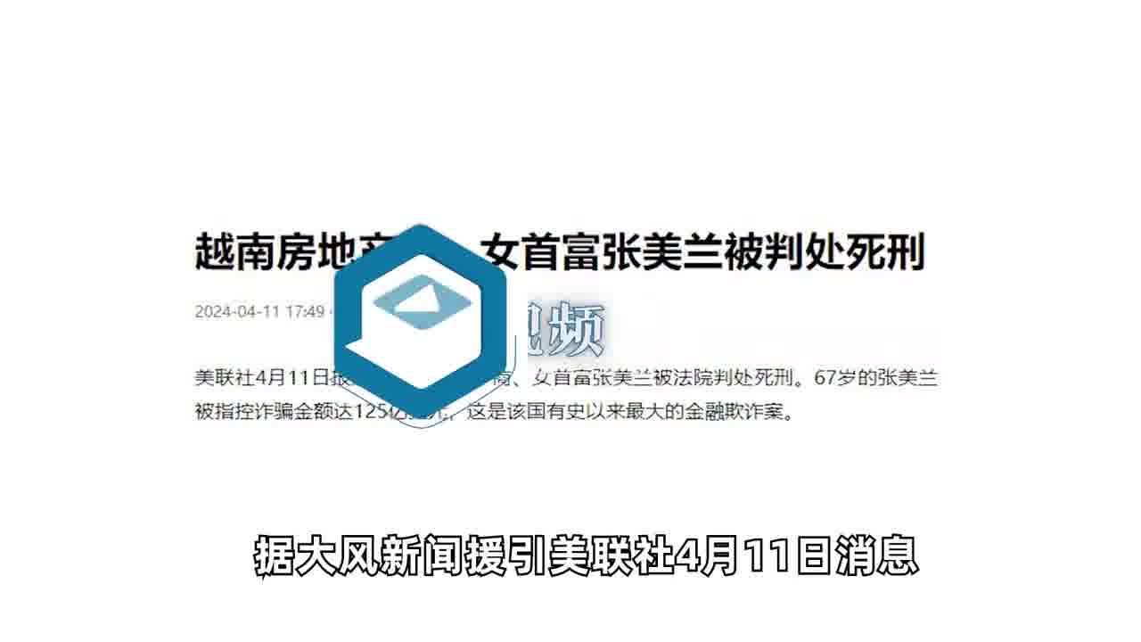 越南女首富张美兰被判处死刑