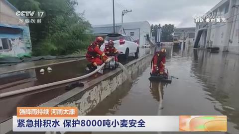 【央视关注河南太康】紧急排积水 保护8000吨小麦安全