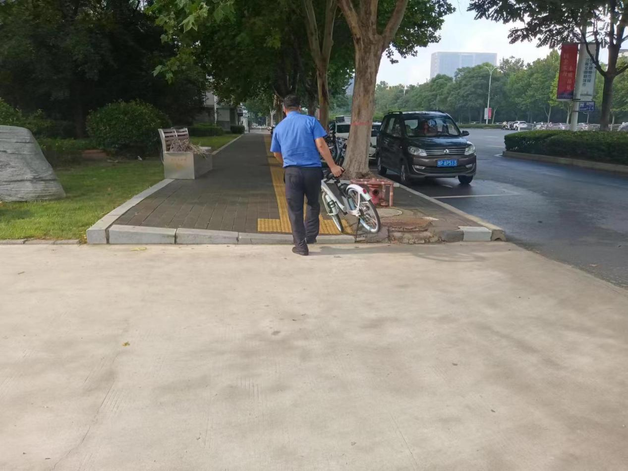 郑州高新区枫杨办事处开展非机动车专项整治工作