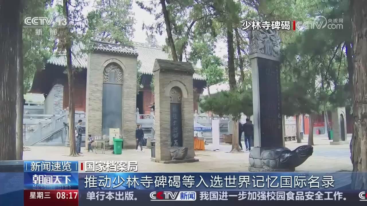 【央視關(guān)注河南】國家檔案局推動少林寺碑碣入選世界記憶國際名錄