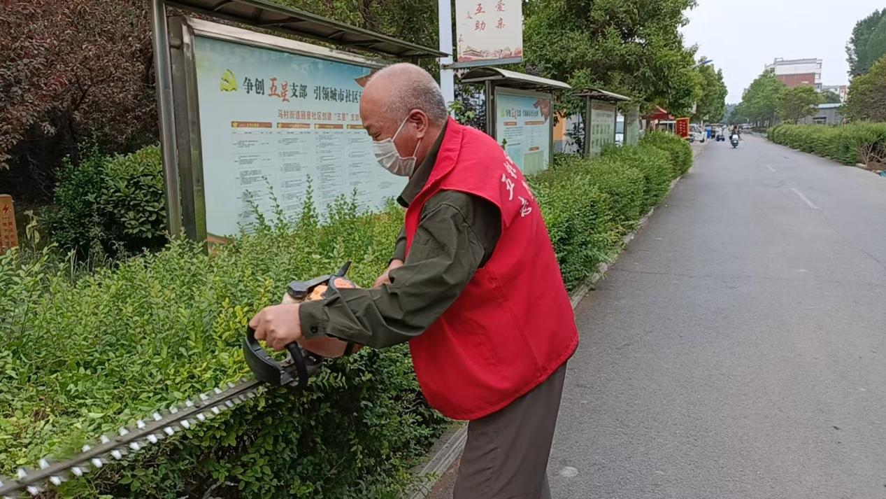 修剪清理换新颜 美化环境促文明