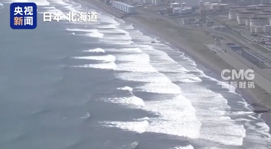 海啸抵达日本:民众挤满屋顶