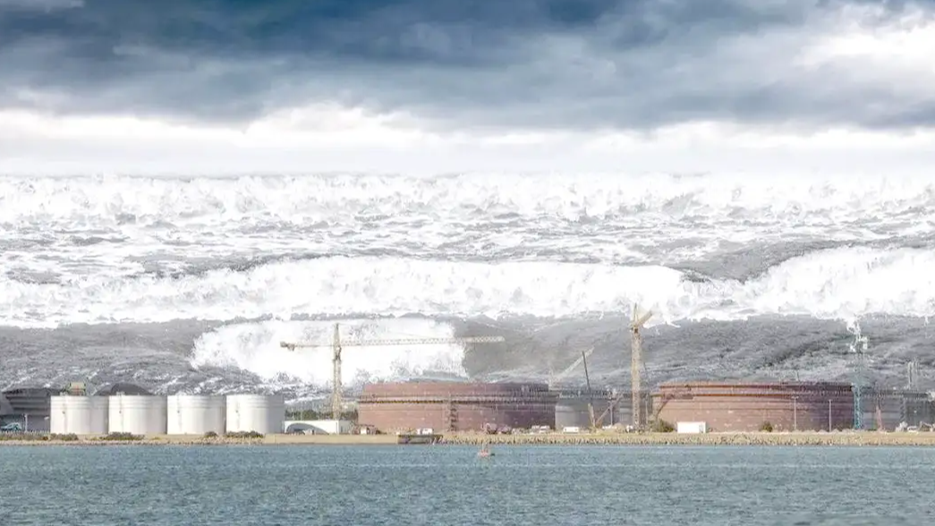 海啸淹没2000人居住的俄港口城镇