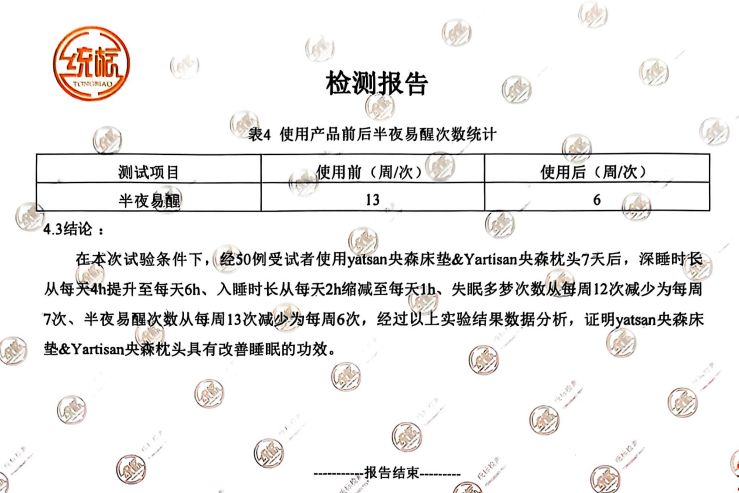 提升深度睡眠！央森床垫枕头权威检测揭秘“科学助眠”真相