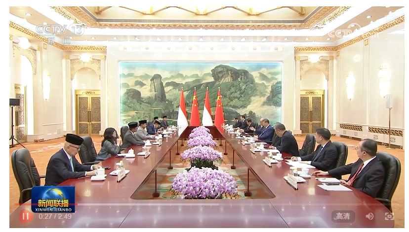 习近平会见印度尼西亚总统普拉博沃