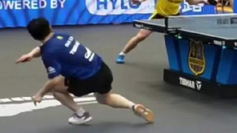 樊振东打出侧切超级球：帮助球队大比分1比0领先多特蒙德