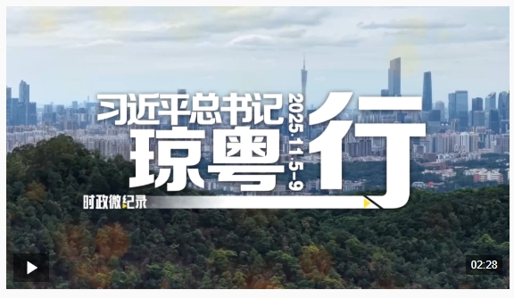 时政微纪录丨习近平总书记琼粤行