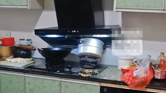 网友用高压锅硬核蒸螃蟹，突然爆炸厨房遭殃