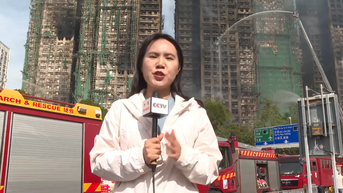 香港起火大楼内发现生还者