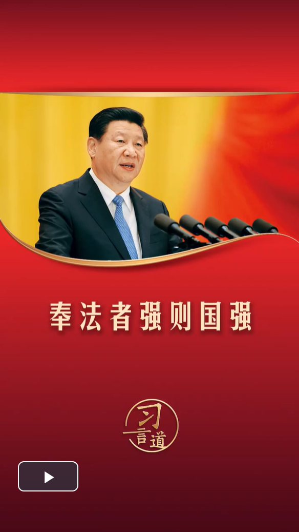 【良法善治】习言道｜奉法者强则国强