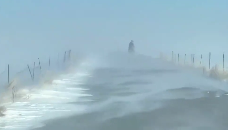 感动！父亲骑马为风雪中的女儿引路