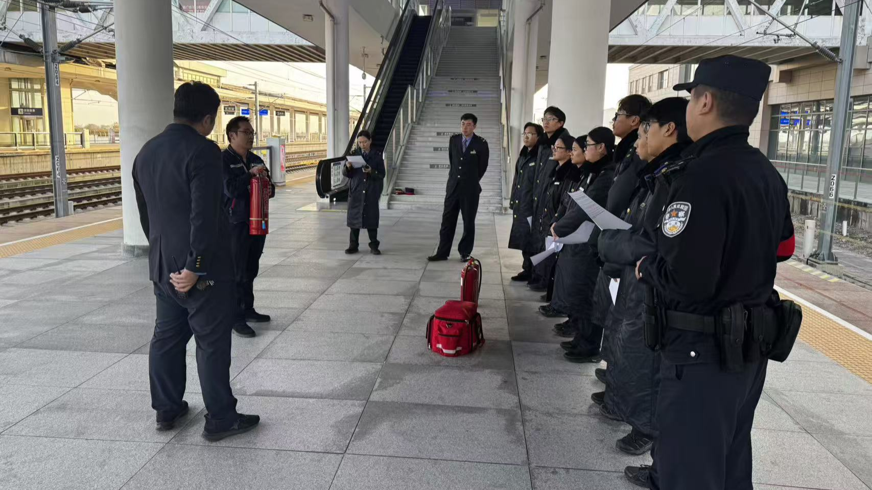 禹州站派出所组织开展消防演练培训