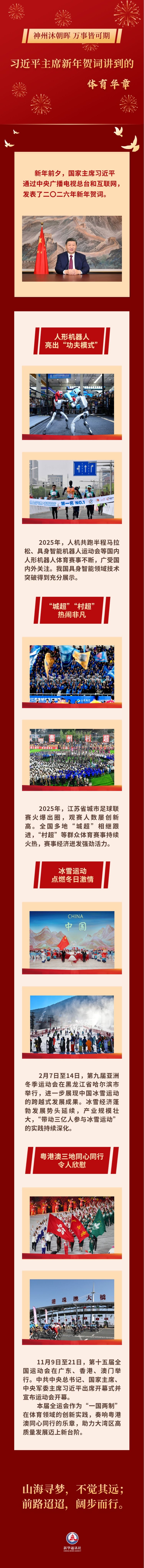 长图｜习近平主席新年贺词讲到的体育华章