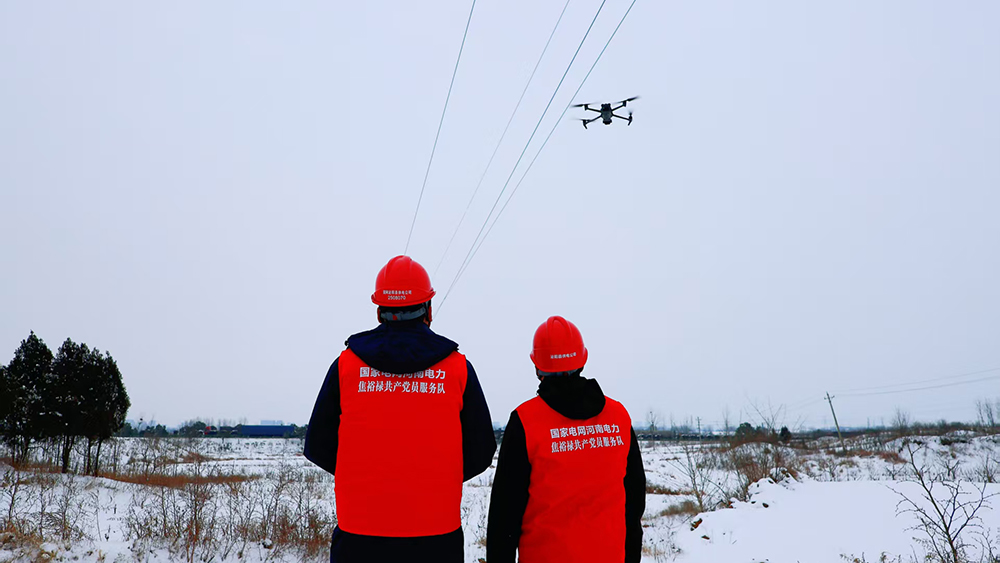国网泌阳县供电公司：踏雪特巡保供电 守护光明和温暖