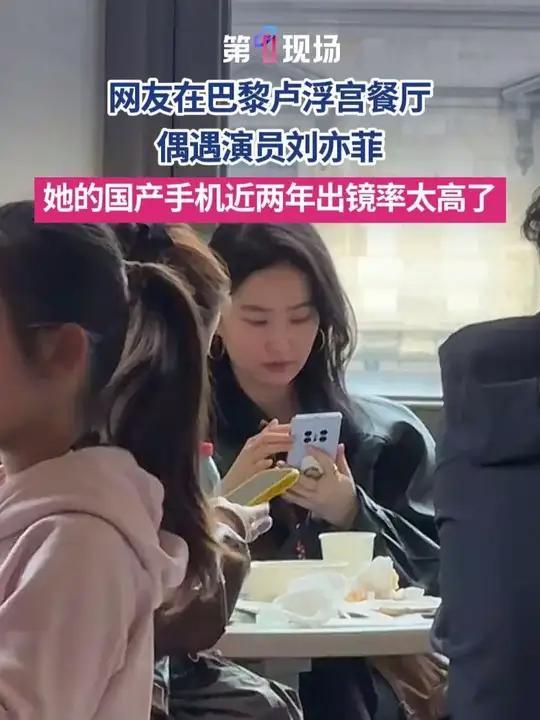 网友在巴黎卢浮宫餐厅偶遇刘亦菲