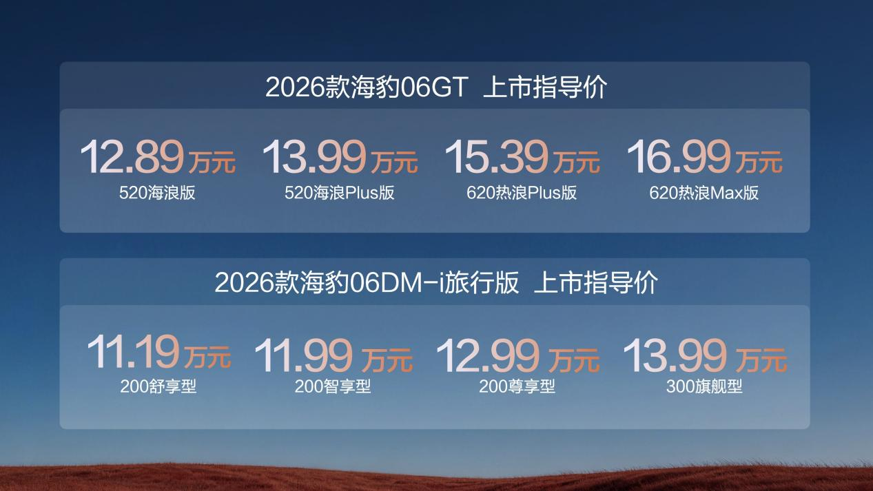 11.19万起，比亚迪2026款海豹06GT与海豹06DM-i旅行版联袂登陆郑州，引领个性新风潮