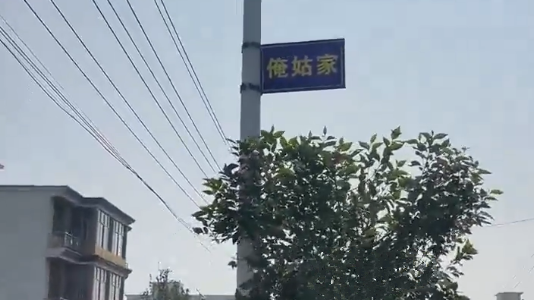 小伙为认路给姑姑家挂“俺姑家”门牌，网友：简单粗暴但有用