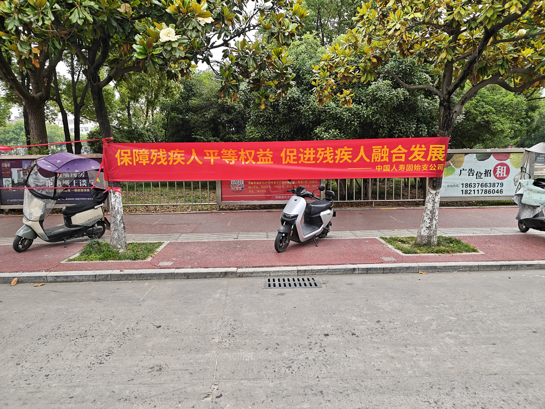 中国人寿寿险固始支公司开展第36次全国助残日暨防范非法集资宣传活动