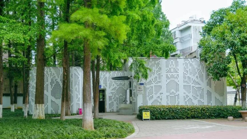 武汉一公厕因“颜值”火了，水杉从屋顶长出，有人专程来拍照打卡